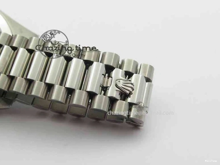 MiroTime 0423 Unisex Day Date 40mm SS BP Maker Best Edition Silver Dial Diamond Markers On SS Bracelet ETA 3690